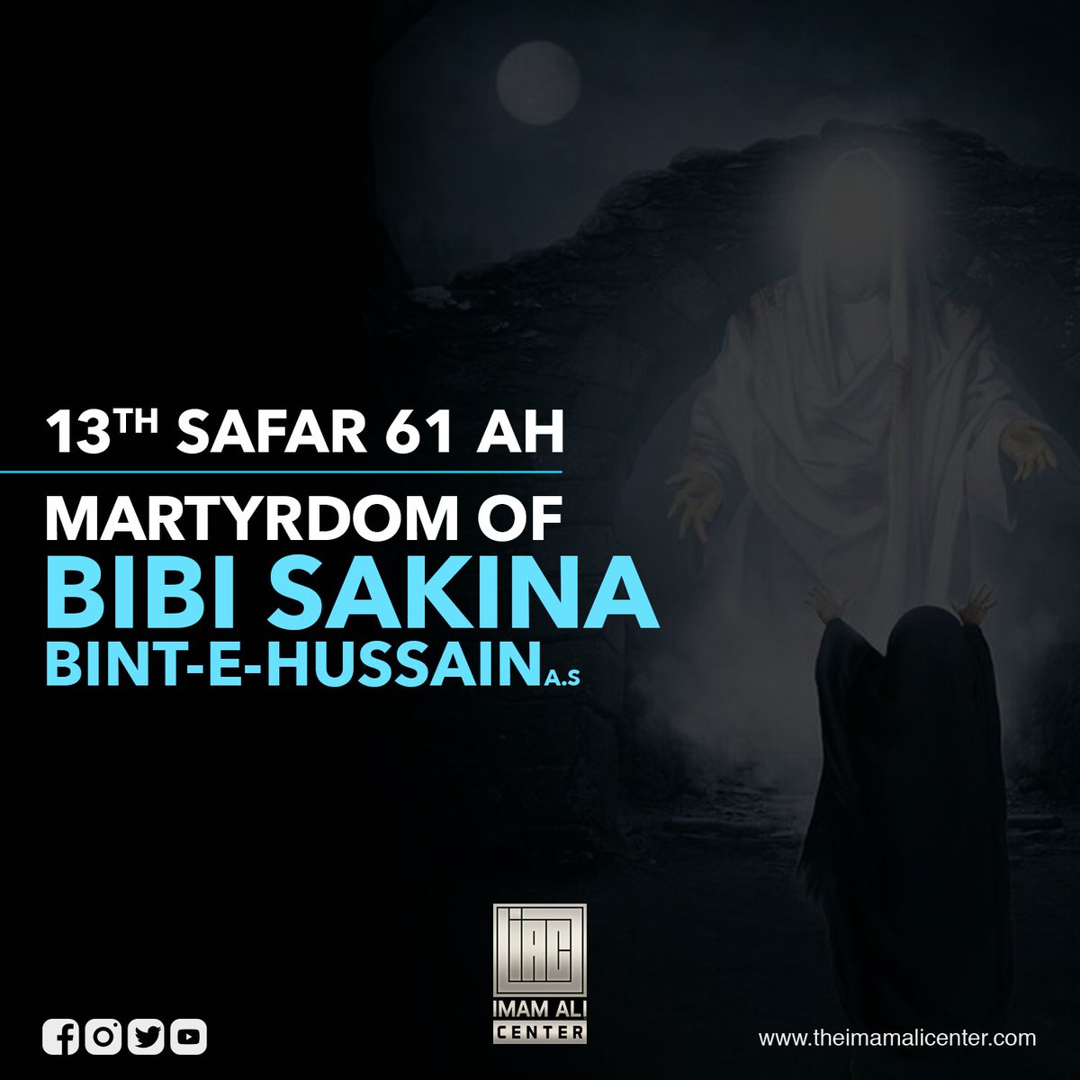 theimamali's tweet photo. Martyrdom of Lady Sakina A.S | Imam Ali Center
#bibiSakina #Karbala #kufa #sham #Damascus #samrah #Mashhad #Iran #Qum #Syria #khadmain #ShiaIslam #SakinabinteHussain #yaabbaas #yahussain #history #Moharram1443 #imamalicenter https://t.co/fCrjsjgl41