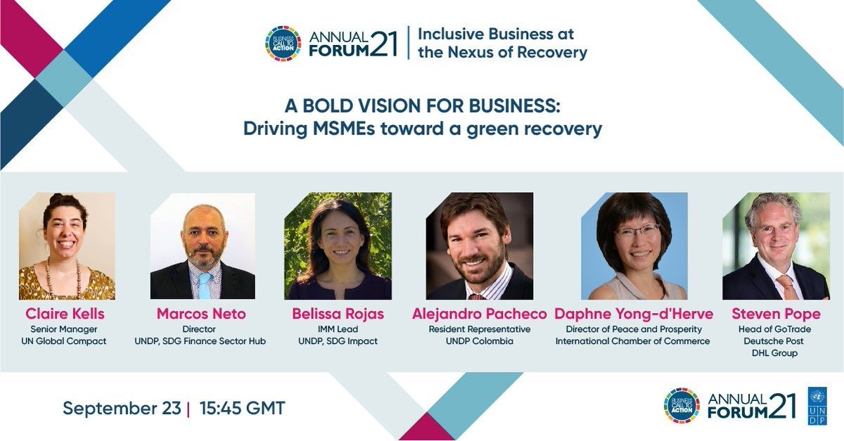 marcosathias's tweet photo. Join me at the panel "A Bold Vision for Business: Driving #MSMEs toward a green recovery" during @BCtAInitiative's Annual Forum. 

🗓 Thursday, 23 September 2021
⏰ 11:45 AM (New York), 18:45 PM (Addis Ababa), 22:45 PM (Bangkok)  

Register at 👇
https://t.co/CSeroaDa24 https://t.co/lSbp04o8hH