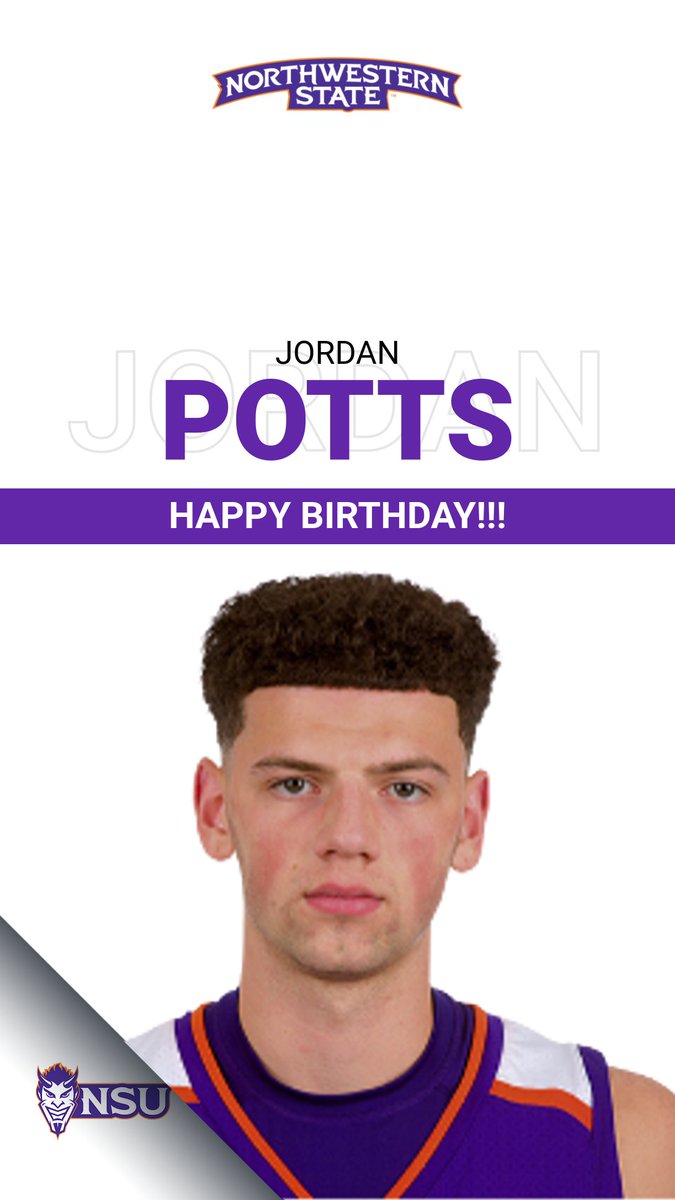 NSU Basketball (@nsudemonsmbb) on Twitter photo DEMON NATION Help us wish Jordan Potts a Happy Birthday! <a href="/Jpotts2323/">Jordan Potts</a> is a 6’3 | JR | G who shoot 40% from the three-point line and 100% from the free-throw line last season for the Demons. He was also a part of the Southland Conference Commissioner's Honor Roll list.
#ALLIN DEMON NATION Help us wish Jordan Potts a Happy Birthday! <a href="/Jpotts2323/">Jordan Potts</a> is a 6’3 | JR | G who shoot 40% from the three-point line and 100% from the free-throw line last season for the Demons. He was also a part of the Southland Conference Commissioner's Honor Roll list.
#ALLIN
