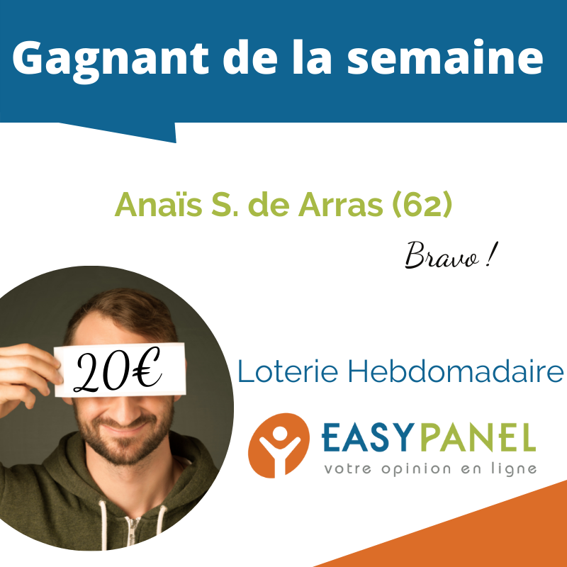 easypanel_news's tweet photo. Bonjour à toutes et à tous,
Résultat de la loterie hebdo !! ✨
Nous félicitons notre gagnant du tirage du 21 septembre 2021 👏
➡ Anaïs S. de Arras (62)
BRAVO à elle qui remporte un chèque de 20 euros !! 😉
Bonne journée,
L’équipe EasyPanel
#loterie #GAGNER #easypanel https://t.co/jWrL1pCUx7