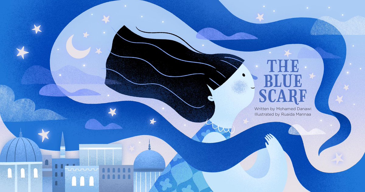 A sneak-peek into the upcoming children’s book The Blue Scarf, beautifully illustrated by @RuaidaMannaa and written by Mohamed Danawi. The story of a refugee who lost her scarf during the war and set sailing on a journey of self-discovery, in search of her gift. <a href="/HachetteUS/">Hachette Book Group</a>