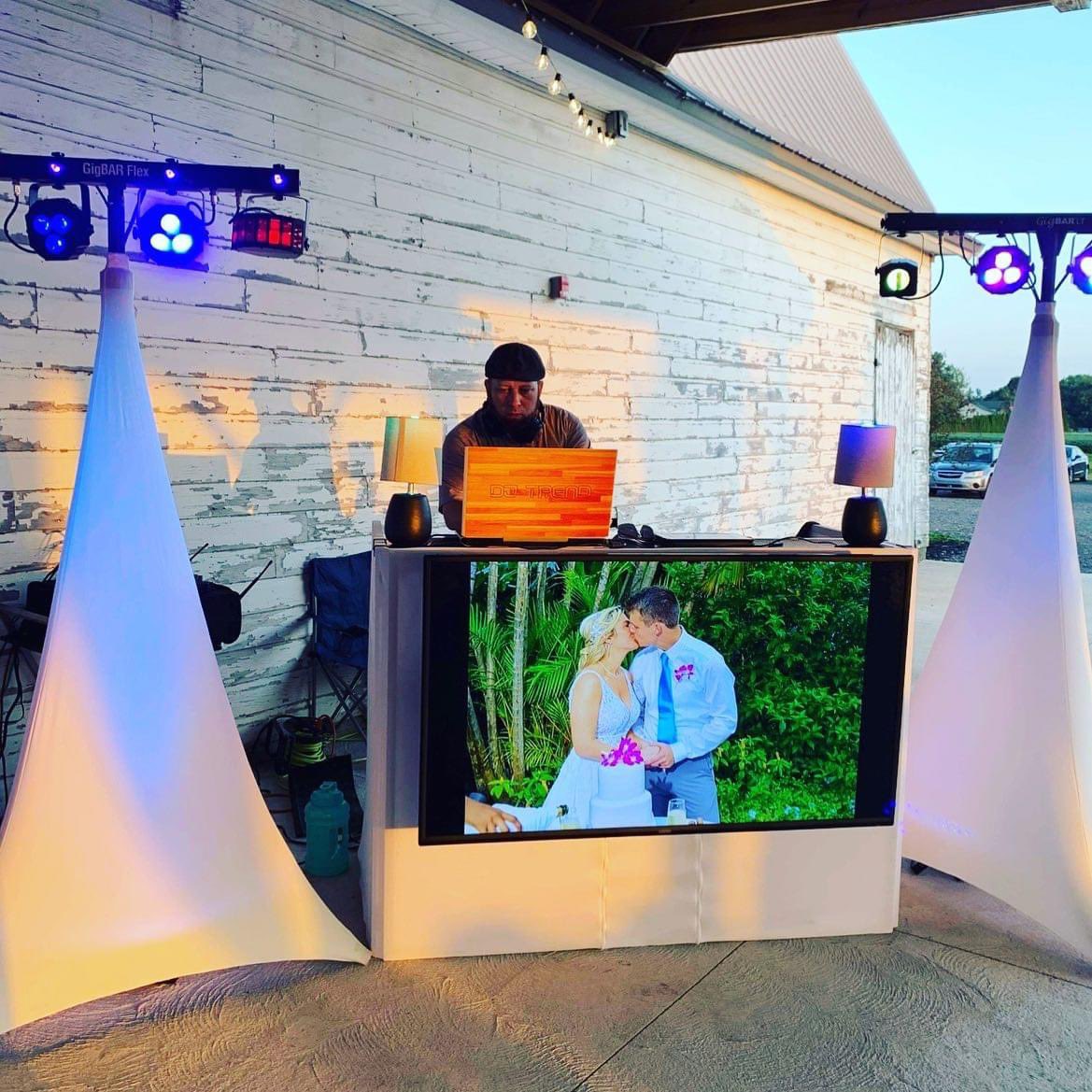 Check out this cool setup at an outdoor venue. Let us know if we can help with your next event!  Fortwayneparty.com <a href="/djtrend/">DJ TREND</a>