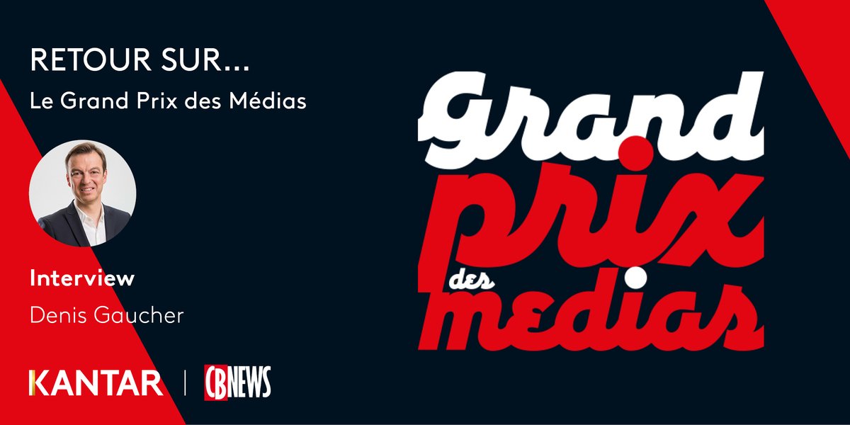 Retrouvez l'interview en sortie de scène de <a href="/denisGaucher/">Denis Gaucher</a>, Managing Director, Media France de Kantar, à l'occasion du Grand Prix des Médias <a href="/CB_News/">CB News</a> : lnkd.in/eCsvFKCA