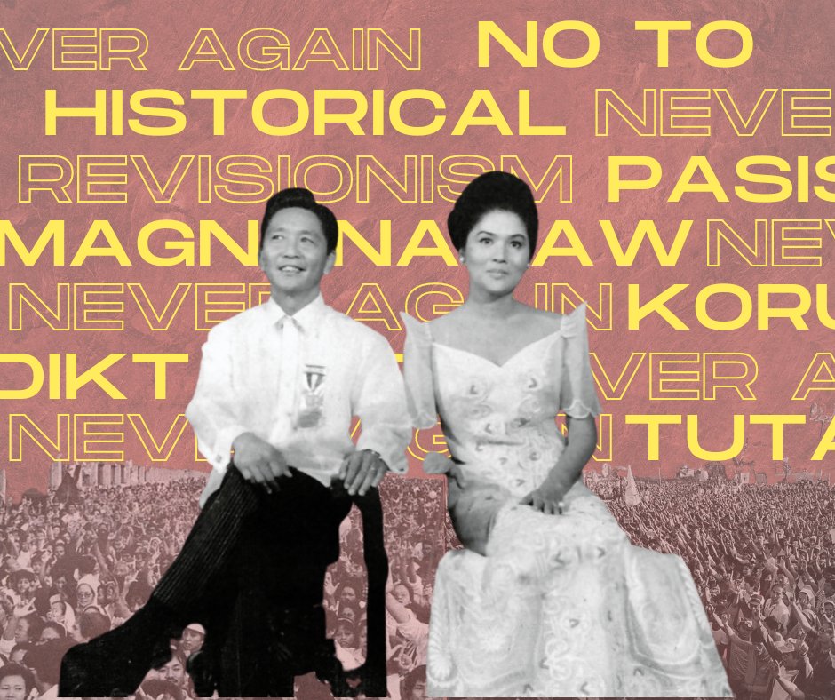 sanbedalaw_HRA's tweet photo. As we commemorate the 49th anniversary of the Martial Law under the dictatorship of Ferdinand Marcos, the San Beda Law - Human Rights Advocates retell the stories of atrocities during one of the most haunting chapters of our nation’s history. [1/n] #NeverAgainToMartialLaw https://t.co/VVdPKdIpxr
