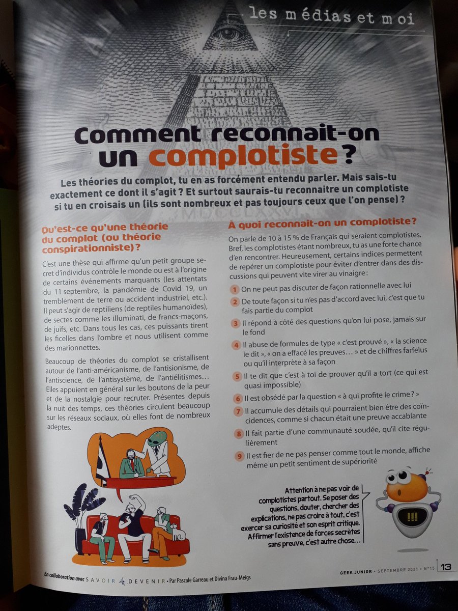 Mon fils rentre du collège et me dit "tiens on nous a passé un magazine à lire ... ça va t'amuser"
