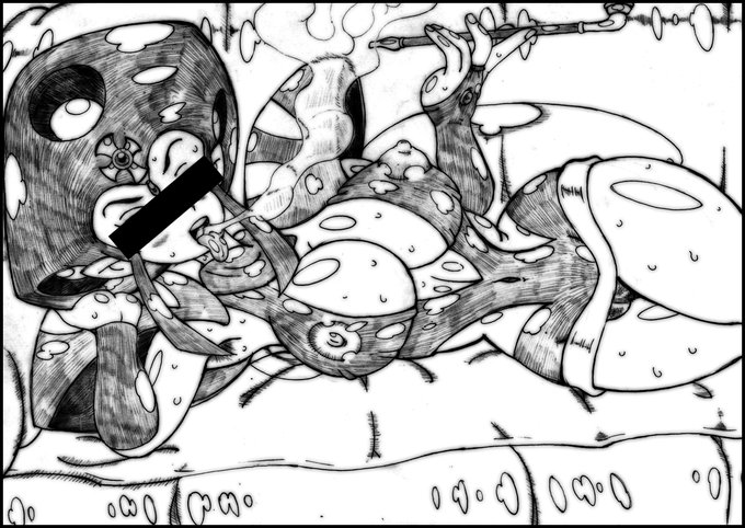 [R-18] くつろぐシスターケイト(目線アリver.) #喫煙 #煙管 #キセル #RPG伝説ヘポイ #シスターケイト #不良姫 #透け乳首  