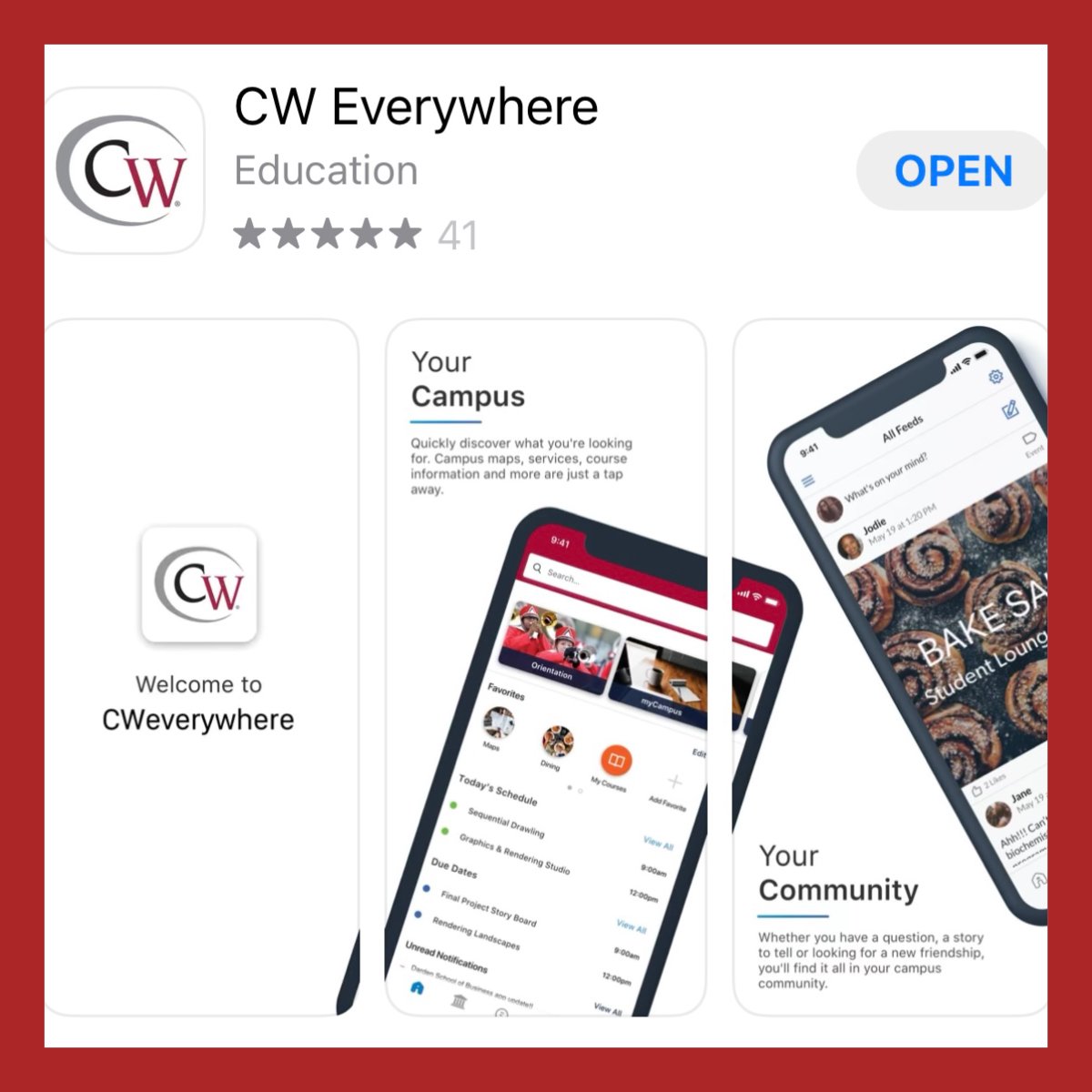 TheCofWOnline's tweet photo. Keep CW at your fingertips! Remember that our App is constantly updated with information about classes, clubs, last minute announcements, and much more. Download the โCW Everywhere Appโ today!
#CollegeOfWestchester #CWApp #CollegeExperience #HigherEd #HigherEducation #CollegeLife https://t.co/XezOT8giLV