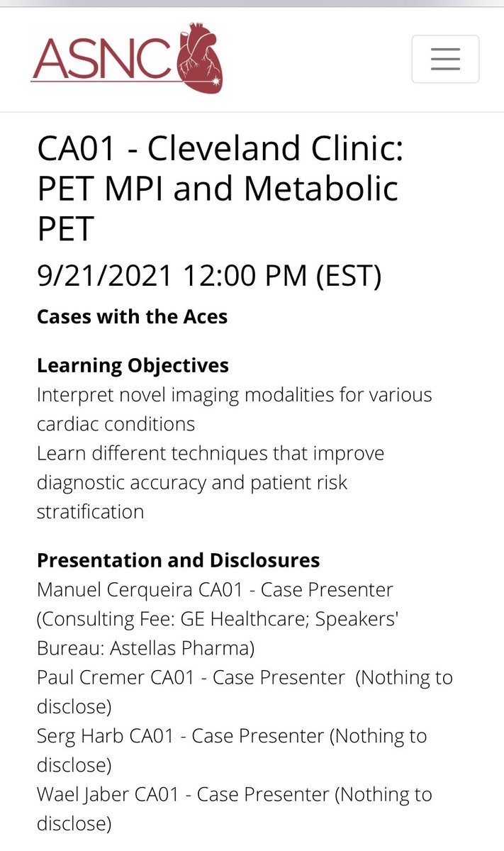 I am thrilled that #ASNC2021 ⁦@MyASNC⁩ wil be kicking off in Abou one hour with this amazing cases with aces session! 
Stay tuned!! #cardiotweeter For our #some  coverage of the meeting!