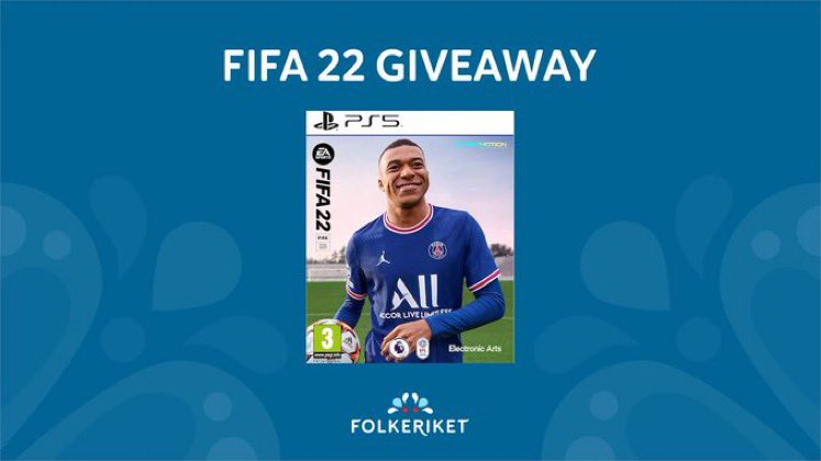 christianokv's tweet photo. Jeg skal dele ut FIFA 22 på valgfri spillkonsoll🔥

1️⃣ FØLG @Folkeriket 
2️⃣ TRYKK ♥️ på denne tweeten

Gir også ut 200 kr til et par som retweeter💸 https://t.co/meCiaE2cLP