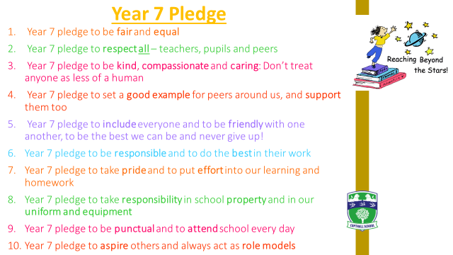 Together #Year7 created their #YearGroupPledge during an assembly on Thursday.  
It is lovely to see Copthall’s values shining through in our Year 7 Group Pledge - Miss Ellis

#SecondarySchoolChoice #Barnet