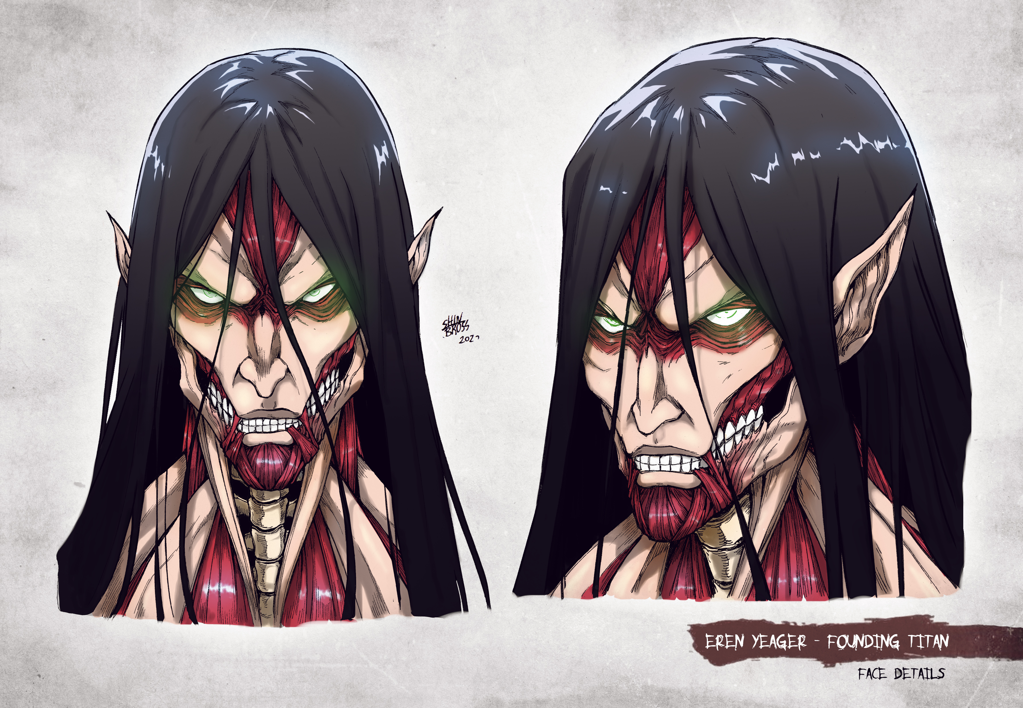 Featured fan art of Eren & Attack Titan by @gabo_toons