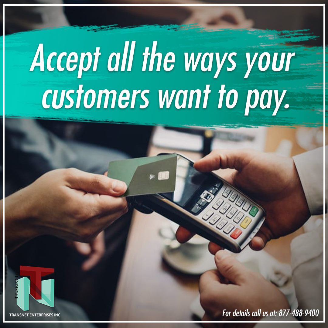 TransNet_Ent's tweet image. Let your customer pay through tap, swipe or pin. We have got you covered.

TransNet customizes #paymentprocessing products and services to meet the specific requirements of your #business from start-up to success, regardless of industry or size.