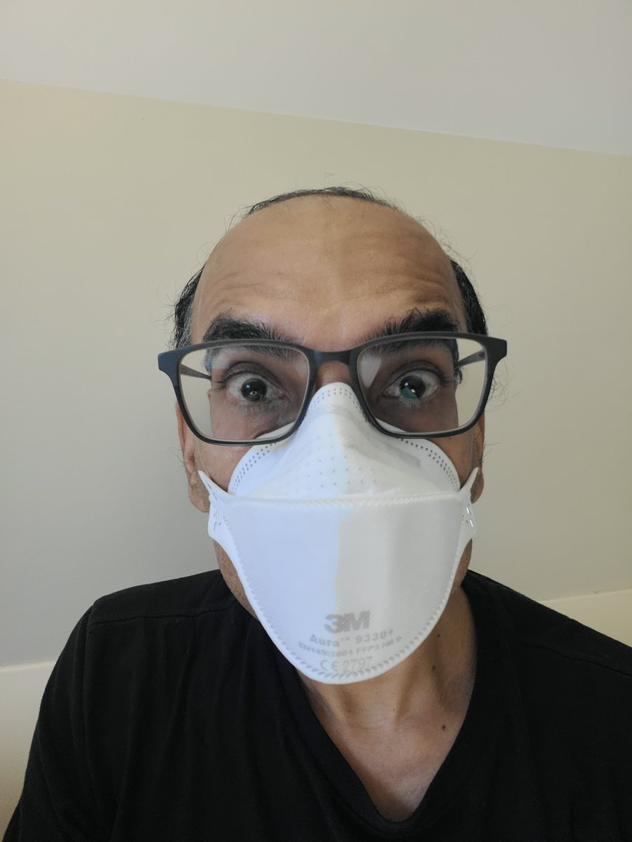 ManeeshJuneja's tweet photo. Visited a NHS hospital earlier. 

At main entrance, they asked me to take off my brand new FFP3 mask and put on one of their surgical masks instead. 

Really, you want me to switch to using a mask that increases the risk of me getting covid during this visit? https://t.co/IfDvwLUQnd