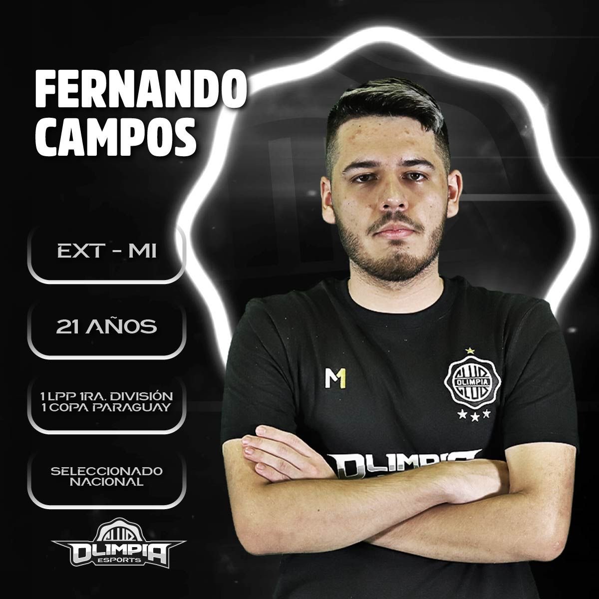 𝗣𝗥𝗘𝗦𝗘𝗡𝗧𝗔𝗠𝗢𝗦 a Fernando Campos como 𝙀𝙭𝙩𝙧𝙚𝙢𝙤 del plantel de #OlimpiaEsports. 🆙

𝐵𝑢𝑒𝑛𝑜𝑠 𝑑𝑒𝑠𝑚𝑎𝑟𝑞𝑢𝑒𝑠, 𝑚𝑢𝑐ℎ𝑎 𝑙𝑙𝑒𝑔𝑎𝑑𝑎, 𝑐𝑜𝑛𝑠𝑡𝑎𝑛𝑡𝑒𝑠 𝑖𝑑𝑎𝑠 𝑦 𝑣𝑢𝑒𝑙𝑡𝑎𝑠. 🤟

¡Vamos por todo, equipo! 🎮⚽️