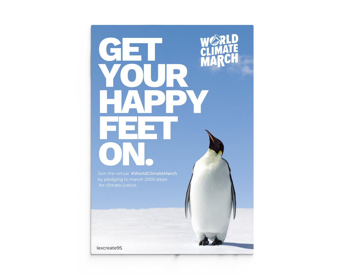 lexcreatestudio's tweet image. Happy feet. Happy planet 🐧🌍

@OneMinuteBriefs - Encourage people to join the virtual #WorldClimateMarch by pledging to march 2000 steps for climate justice with @Oxfam