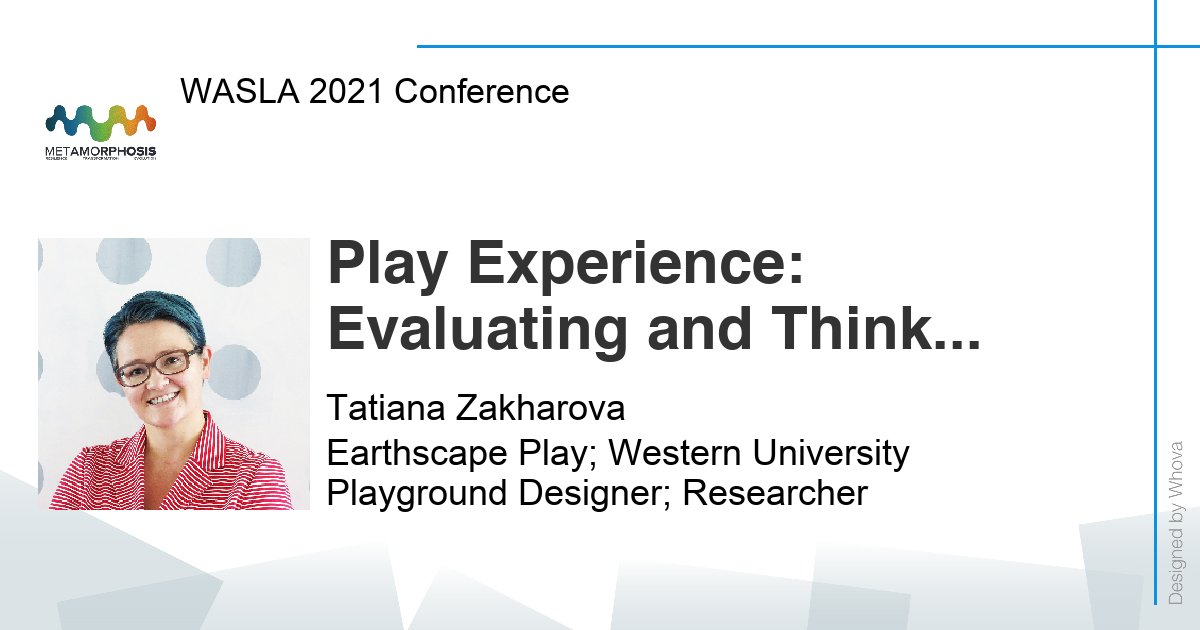Looking forward to speaking at #WASLA 2021 Conference about #playgrounds on October 8 in Spokane, Washington