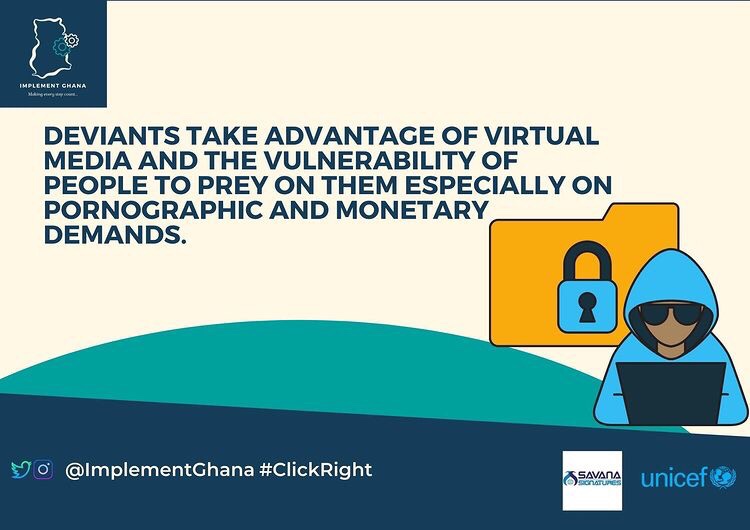 CO_Folley's tweet photo. It is important to have an open dialogue with adolescents about who they are talking to online and what they are talking about. #ImplementGhana #iClickRight #OnlineSafety #SafeOnline @ImplementGhana,@UNICEFGhana,@gacaghana,@NCSC_Ghana,@COnlineAfrica,@cmghana https://t.co/HMgQ3wTJRl