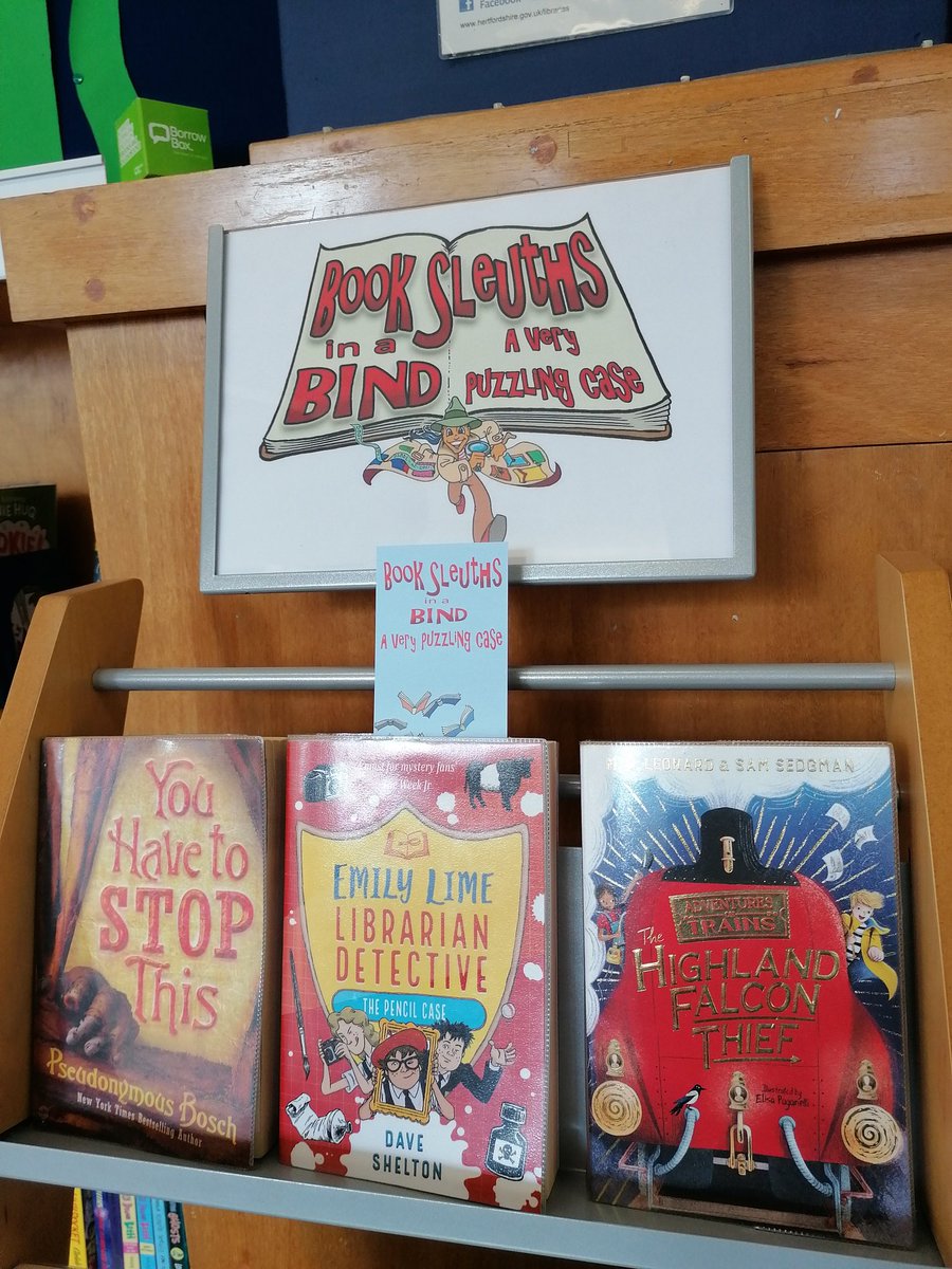 TeaselCreatives's tweet image. Heading home from a rehearsal room recce at #LetchworthGardenCity Library. Great to see our #BookSleuths posters and bookmarks on show and in displays. Thank you for the tour Margaret! Look forward to seeing you all next month. @HertsLibraries