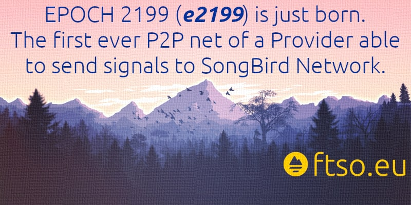 ftso_eu's tweet photo. We are so excited guys: "Epoch 2199 Network" is Born! 🥳 

Check our price submission and please be patient if we may need to adjust till September 27th, but this is a very special 💥setup for submitting prices for #SongbirdNetwork  
👇
https://t.co/bj6j794m7C

1/2🧵 https://t.co/Pf2gyX9Lcz