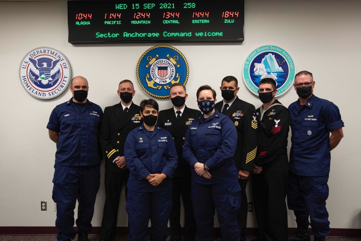 SUBGRU10's tweet photo. During a namesake visit to Alaska, Cmdr. William Dull, CO, #USSAlaska (#SSBN732) and Sailors attended an Armed Services YMCA breakfast, met with members of USCG Sector Anchorage Command at Joint Base Elmendorf-Richardson, and engaged with the NJROTC unit at Chugiak High School. https://t.co/1cgQeqlQ0i