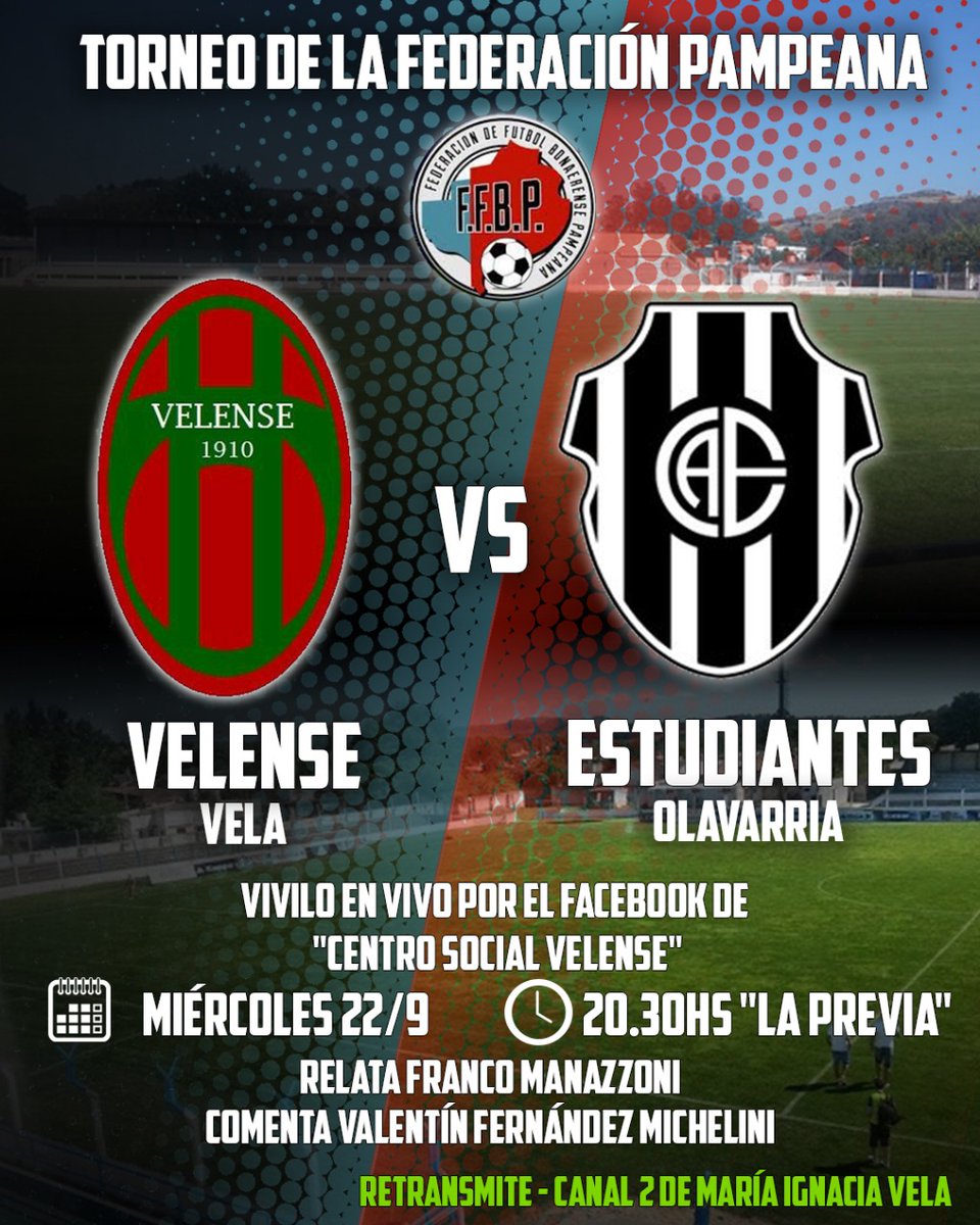 VELENSE SE JUEGA EL PASE A LA SIGUIENTE FASE Y VOS LO VAS A PODER ACOMPAÑAR... @LaNegritaGodoy <a href="/cristianprovens/">Cristian Adrian Provensal.</a> <a href="/botijadetandil/">Guillermo Fernandez</a> <a href="/Elpicadito70/">Diego Martin Castaño</a> <a href="/botijadetandil/">Guillermo Fernandez</a> <a href="/CenozMiguel/">Miguel Cenoz</a> <a href="/afa/">AFA</a> <a href="/ffbpok/">Federación de Futbol Bonaerense Pampeana</a> <a href="/Rami8919/">Ramiro Di Fonzo</a>