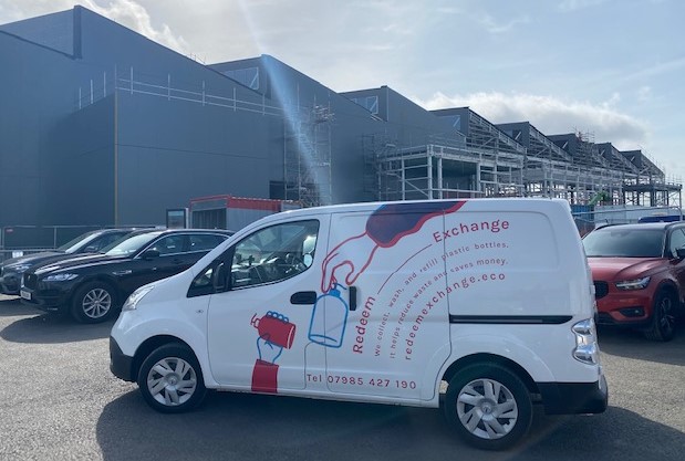 Today we dropped off new #RedeemExchange collection boxes at the <a href="/morrisonbuilds/">Morrison Construction</a> Construction site for <a href="/NMIS_group/">National Manufacturing Institute Scotland</a>.  What an amazing project.

#plastic #environment #climatechange #COP26 #sanitiser #reuse #circulareconomy