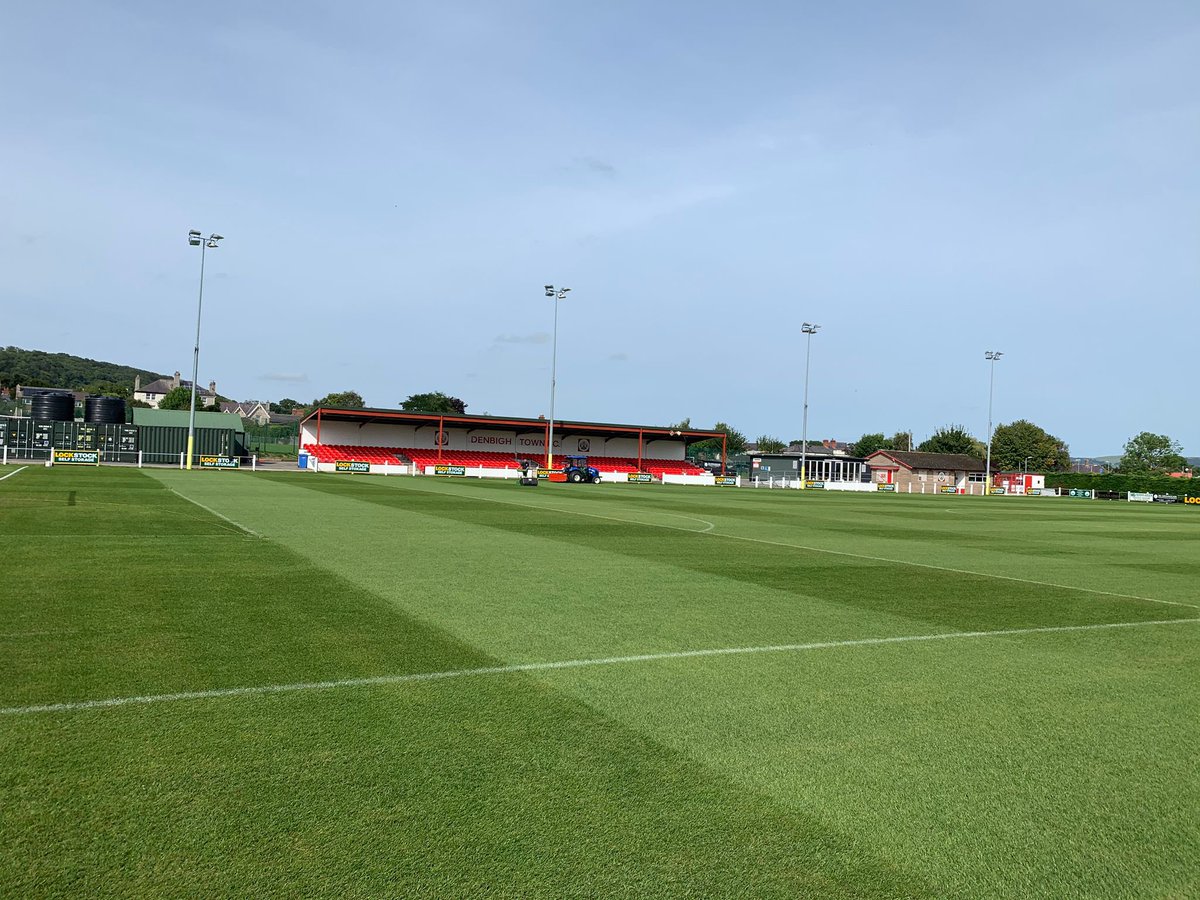 360GroundCare's tweet photo. The dream team of @Jordan_Wynne95 and @DafEvz carrying out a bit of light maintenance @DenbighTownFC today. Verti drain aeration, Cut and Verti Cut, Granular Fertiliser applied, Marked out and a little drink to finish off #football #fertiliser #aeration. https://t.co/gZKgFjieqP