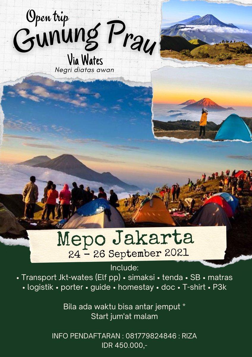 Bowo_LFC's tweet photo. OT Gn Prau, tikum jkt,bgr,dpk. Atau sharecost bisa. Bantu min @PasarPendaki @Kedaipendaki @PendakiHijabers @PendakiJakarta @apakabarpendaki @pendaki_jkt29 @pendakilawas @PendakiCantik @YEPE_id @mountnesia https://t.co/Qv5YWd4yOL