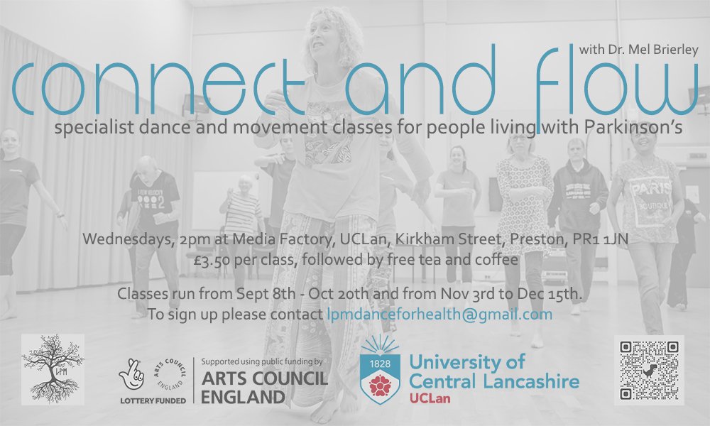 LPMDanceTheatre (@lpmdancetheatre) on Twitter photo 1 day to go! Connect and Flow starts tomorrow with <a href="/consciousbodies/">ConsciousBodies</a> Mel Brierley. #DanceandParkinsons <a href="/UCLanDance/">UCLan Dance</a> <a href="/Preston_Partner/">Preston Partnership</a> <a href="/ace_national/">Arts Council England</a> Register at lpmdanceforhealth@gmail.com š 1 day to go! Connect and Flow starts tomorrow with <a href="/consciousbodies/">ConsciousBodies</a> Mel Brierley. #DanceandParkinsons <a href="/UCLanDance/">UCLan Dance</a> <a href="/Preston_Partner/">Preston Partnership</a> <a href="/ace_national/">Arts Council England</a> Register at lpmdanceforhealth@gmail.com š