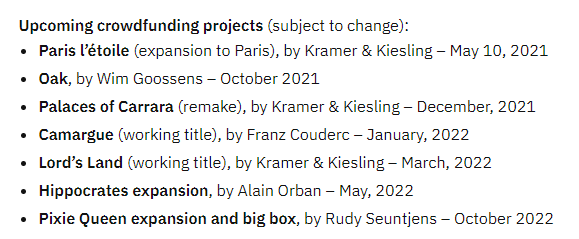 Upcoming KS projects from <a href="/Game_Brewer/">Game Brewer</a> Looking forward to them!