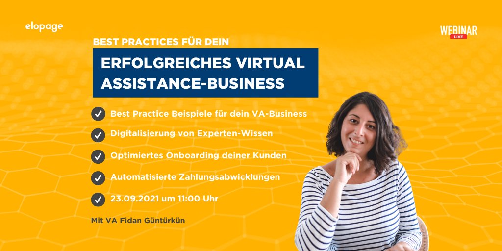 Traumberuf Virtuelle Assistenz? Starte jetzt dein erfolgreiches VA-Business und digitalisiere deine Angebote!👩🏼‍💻👨🏻‍💻 

Erfahre im Pro Webinar, wie du dir ein freies und unabhängiges Leben mit deinem eigenen VA-Business aufbaust!✨

👉 bit.ly/3EDajCH

#va #virtualassistance
