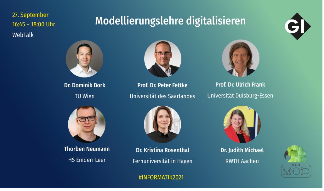 informatikradar's tweet photo. Wie kann die #Modellierungslehre #digital gestaltet werden? 

Am 27.09. ab 14 Uhr bietet #KEAMod dazu einen #Transferworkshop auf der #INFORMATIK2021 an! Mit dabei ist @JudithMichael_ als Moderatorin eines spannenden #WebTalks. 

Mehr Infos: https://t.co/poBIqFt4xL https://t.co/v5tVkDwuL8
