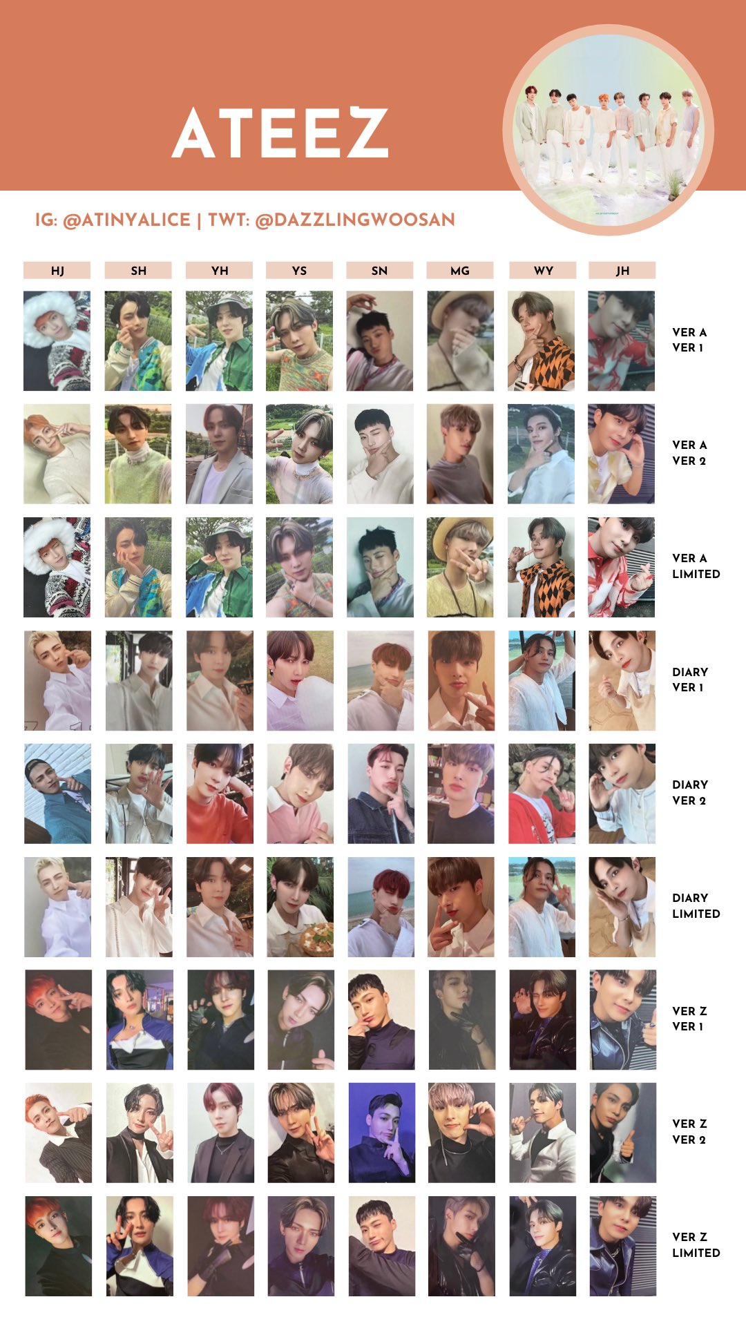 ATEEZ ZERO : FEVER Part.3 タレントカード ATEEZ 7th Mini Album Zero Fever Part 3 Official Photocard