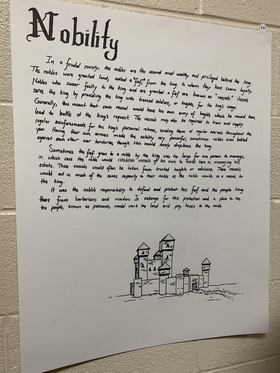 TechCoachDayton's tweet image. 7th grade teacher (and artist? 😁) Mr. Gauger has his students engaged and learning all about Feudalism in medieval Europe! @chmscougars