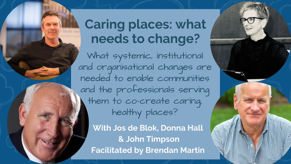 2/2  Like our own <a href="/josdeblok/">Jos de Blok</a>, founder &amp; CE of Buurtzorg Nederland, <a href="/ProfDonnaHall/">✨ Donna Hall ✨</a> who led the renowned Wigan Deal &amp; now chairs Bolton NHS Foundation Trust &amp; Sir John Timpson, who invented the ‘upside-down management’ concept applied with such success at Timpson’s.
#CaringPlaces21