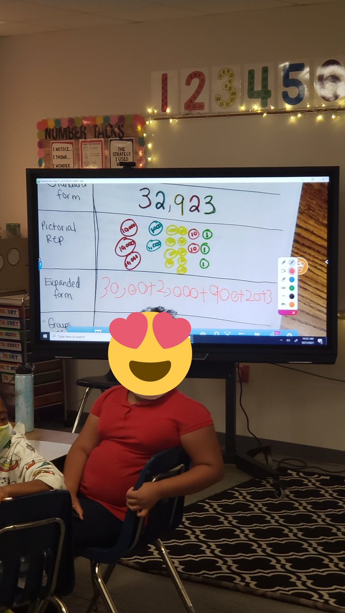 MathCoachMoya's tweet photo. 3rd graders @LandryElem are deep into place value study. We are using pictorial representations, expanded form, and expanded notation to model larger numbers! 😎 #CFBISDMath @Cockerhame @mrsbattle00 https://t.co/bvvx4ZAmDQ