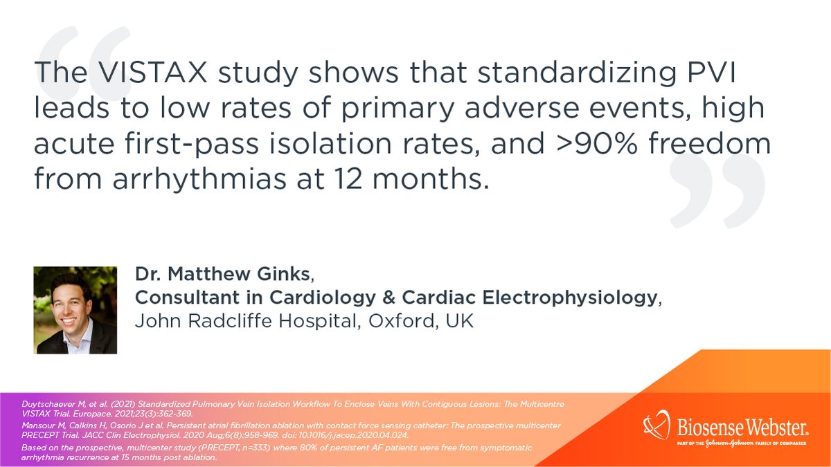 #EPeeps optimize your approach and deliver lasting impact for your #AFIB patients. Learn more about the VISTAX study bit.ly/3jGnsBa #newpossibleinAF #mycompany