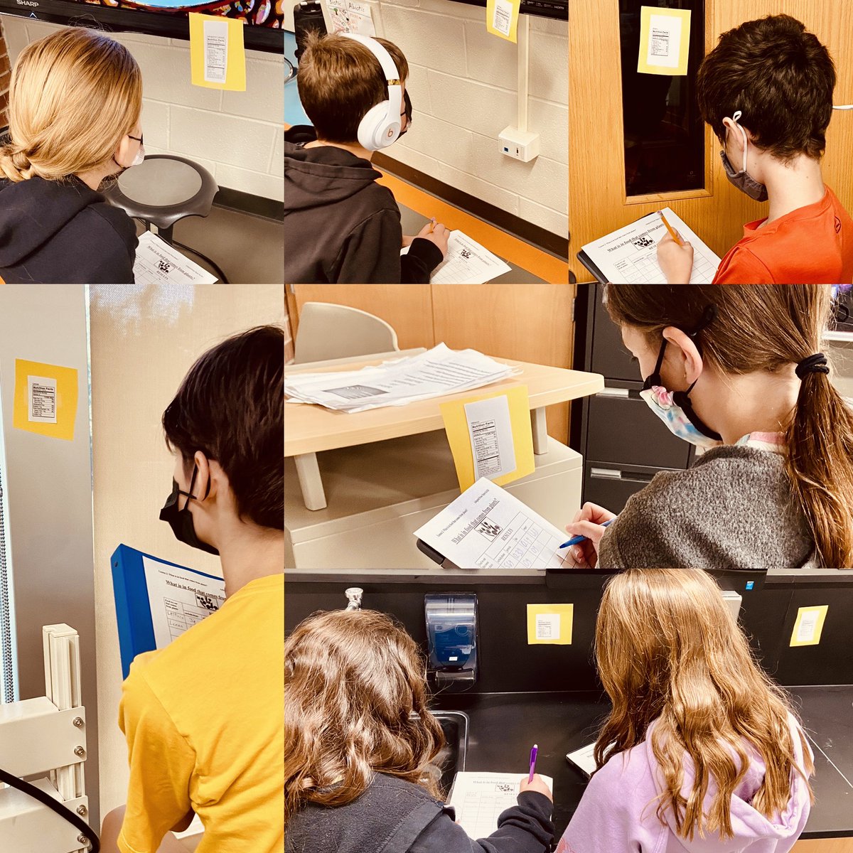 Scientists analyzing nutrition facts 💫 #engage109 <a href="/DPS109/">Deerfield Dist. 109</a> <a href="/109Shepard/">@109Shepard</a> @cybulski_chris