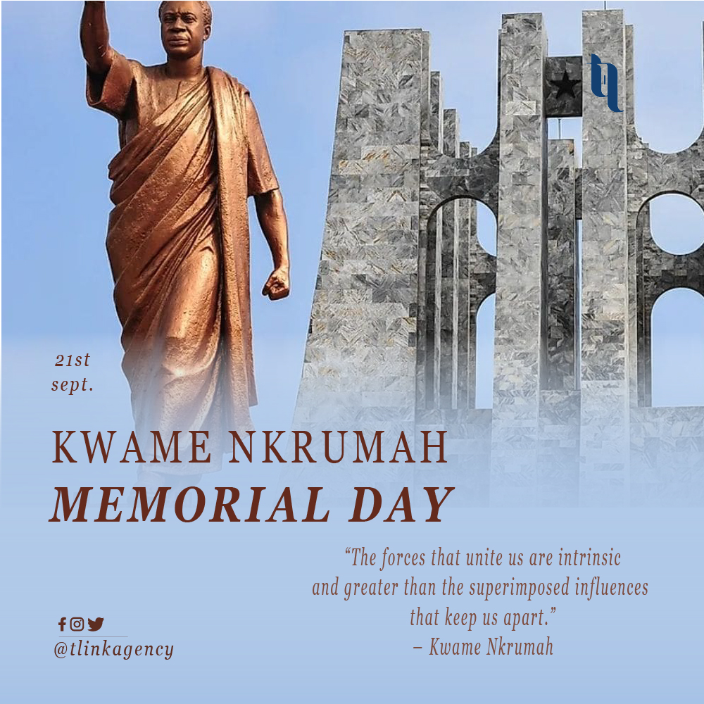 tlinkagency's tweet photo. Happy Memorial Day🥳
As Africans, we must understand that unity is one solution to our problems and that the forces that unite us are greater than the forces keep us apart.

God bless our Motherland Ghana!

#happymemorialday #KwameNkrumahMemorialDay  #ghana https://t.co/FwLFRfxjix