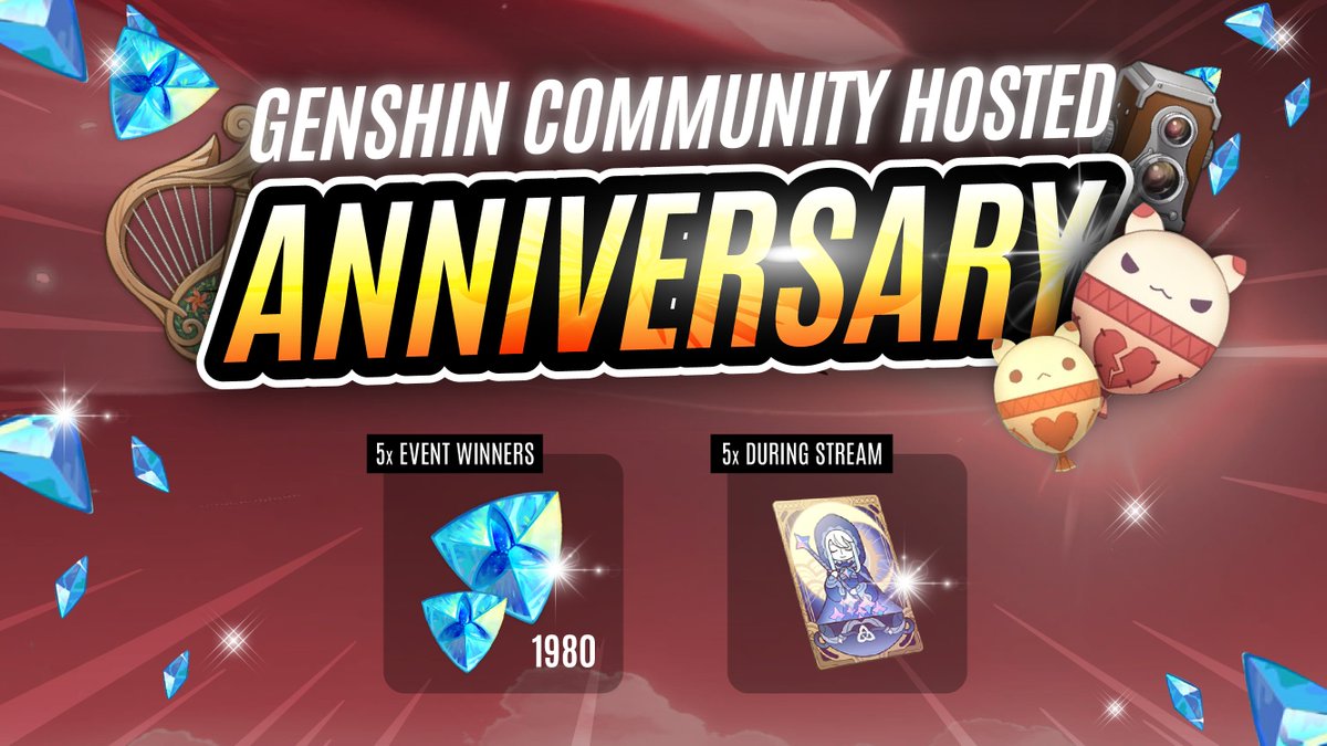 THE BIGGEST GENSHIN IMPACT GIVEAWAY
INTERACTIVE ANNIVERSARY EVENT

(Oct 1st)
10k Primos going up to 100k Primos 
help plan @ twitch.tv/me2oon

🎉Like/Retweet
🎉Follow Twitter/Twitch

More Info below

#GenshinImpact #genshinanniversary #ENVtuber #genshintwt