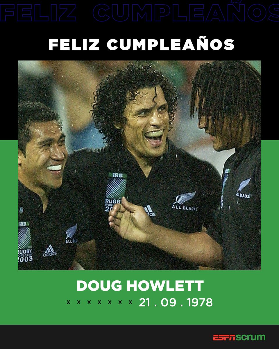 ScrumESPN's tweet photo. Cumple años uno que se cansó de hacer tries para los #AllBlacks... ¡49 en 62 tests con #NuevaZelanda! El terror de cualquier defensor... ¡#HappyBirthday, Doug #Howlett! ⚡⚡⚡ https://t.co/i8M4axeBrr