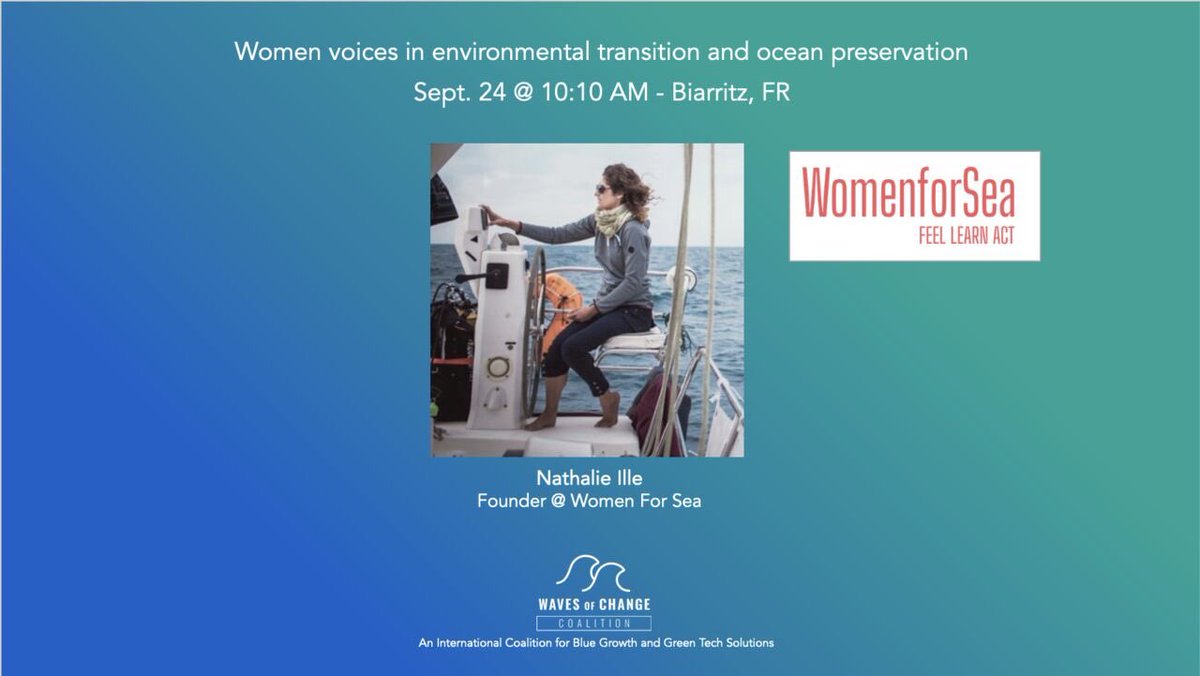 wavesofchange's tweet photo. Extatic we are to co-host this session with Women For Sea's Nathalie Ille and engaging in a vibrant discussion with many of you on the special angle and contribution brought by #women to the #EnvironmentalTransition and #OceanPreservation table ! https://t.co/vxYWlsLyBX
