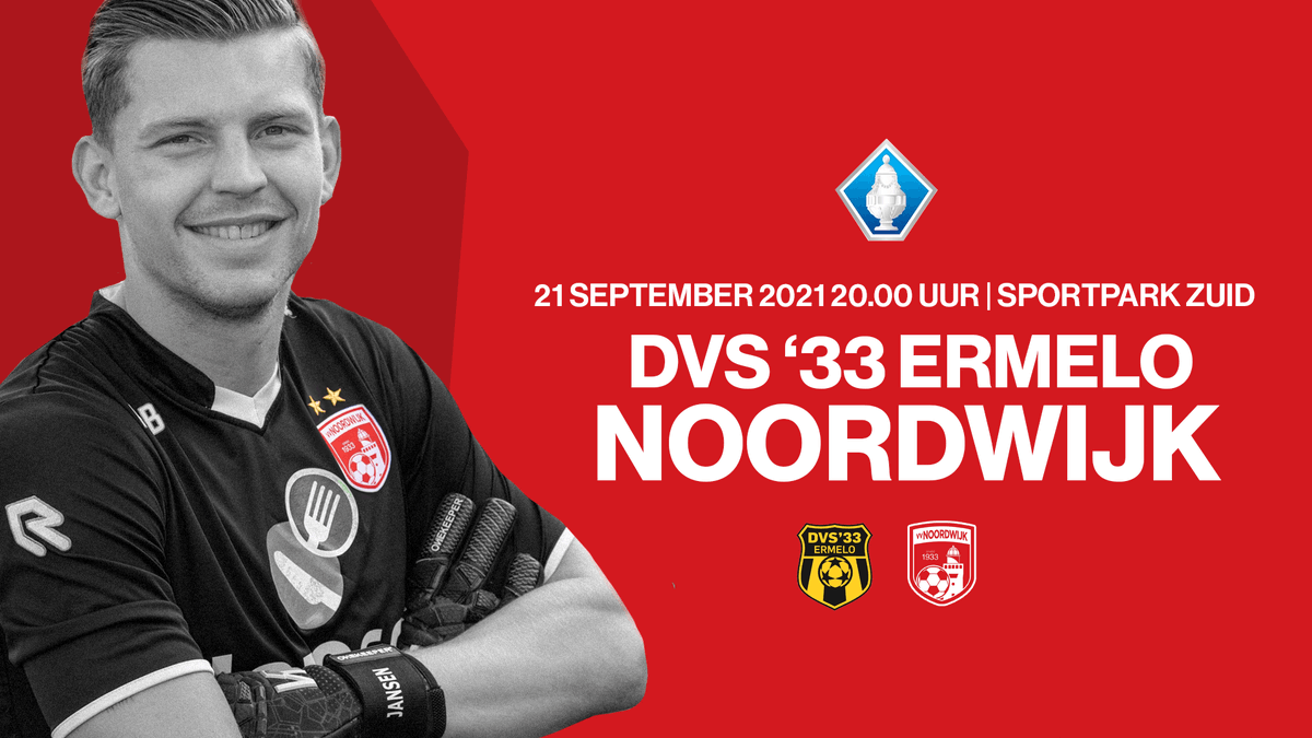 scvvnoordwijk's tweet photo. Om 20.00 uur strijden we in Ermelo om een ticket voor de TOTO KNVB beker! DVS '33 tegen Noordwijk in de tweede en laatste kwalificatieronde. Kom op roodwit! #dvsnoo https://t.co/qqRhl5dZmM