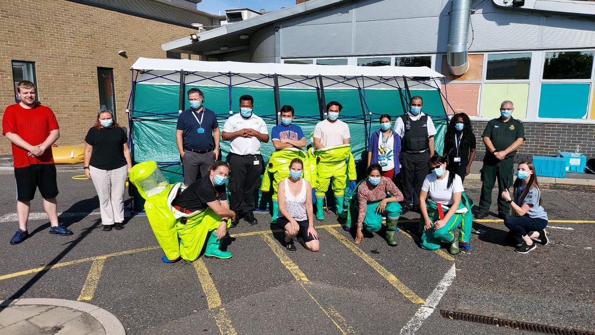 Fantastic team work today at <a href="/EDTeamNUH/">Emergency Department @Newham University Hospital</a>! Well done guys! Thank you to all our volunteers and facilitators. @NewhamHospital <a href="/NHSBartsHealth/">Barts Health</a> <a href="/AdamSewellJones/">No longer used</a> <a href="/laird154/">Gill Laird 🏴󠁧󠁢󠁳󠁣󠁴󠁿</a> #cbrn #majorincident #teamspirit <a href="/rachelc_j/">@RachelC_J</a>  #eprr