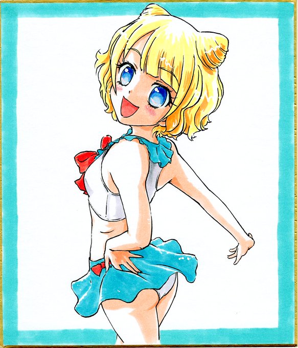 これでプリジャン用落描き集用終わり。明日コピーと製本(常にギリギリ)。
アボカド制服どうも間違った資料見てたらしい。でももう遅い。ごめん。らぁらは何やってんの。クロールの練習?みれいは描いてるうちに楽しくなってきたのでまた描きたい。大らぁら紫のインク消費が激しいけど好き。 