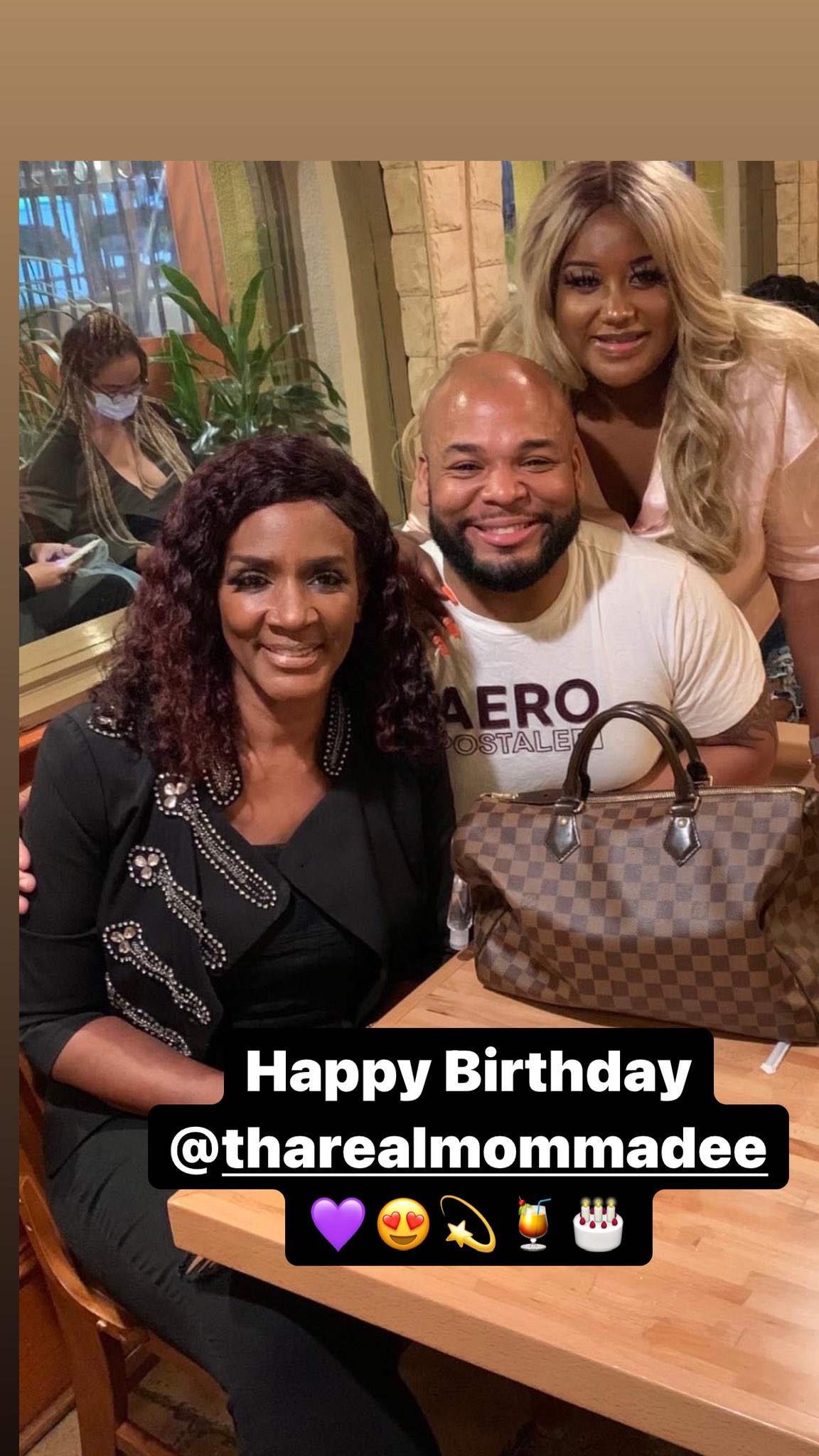 Happy birthday Momma Dee!!     (they had dinner with me for my birthday in May  ) 