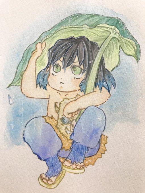 あいこさんがTwitterに投稿した嘴平伊之助(鬼滅の刃)のイラスト。