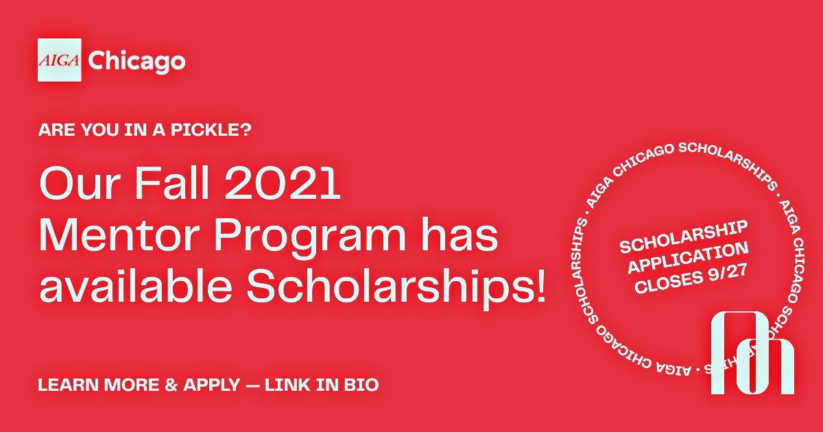 This Fall, we will be offering (12) full scholarships to select participants to increase our reach and reduce any potential barriers individuals may face when seeking to grow as a designer. Deadline to Apply: September 27, 2021

Learn More ⇢ https://bit.ly2021-fall-scholarships