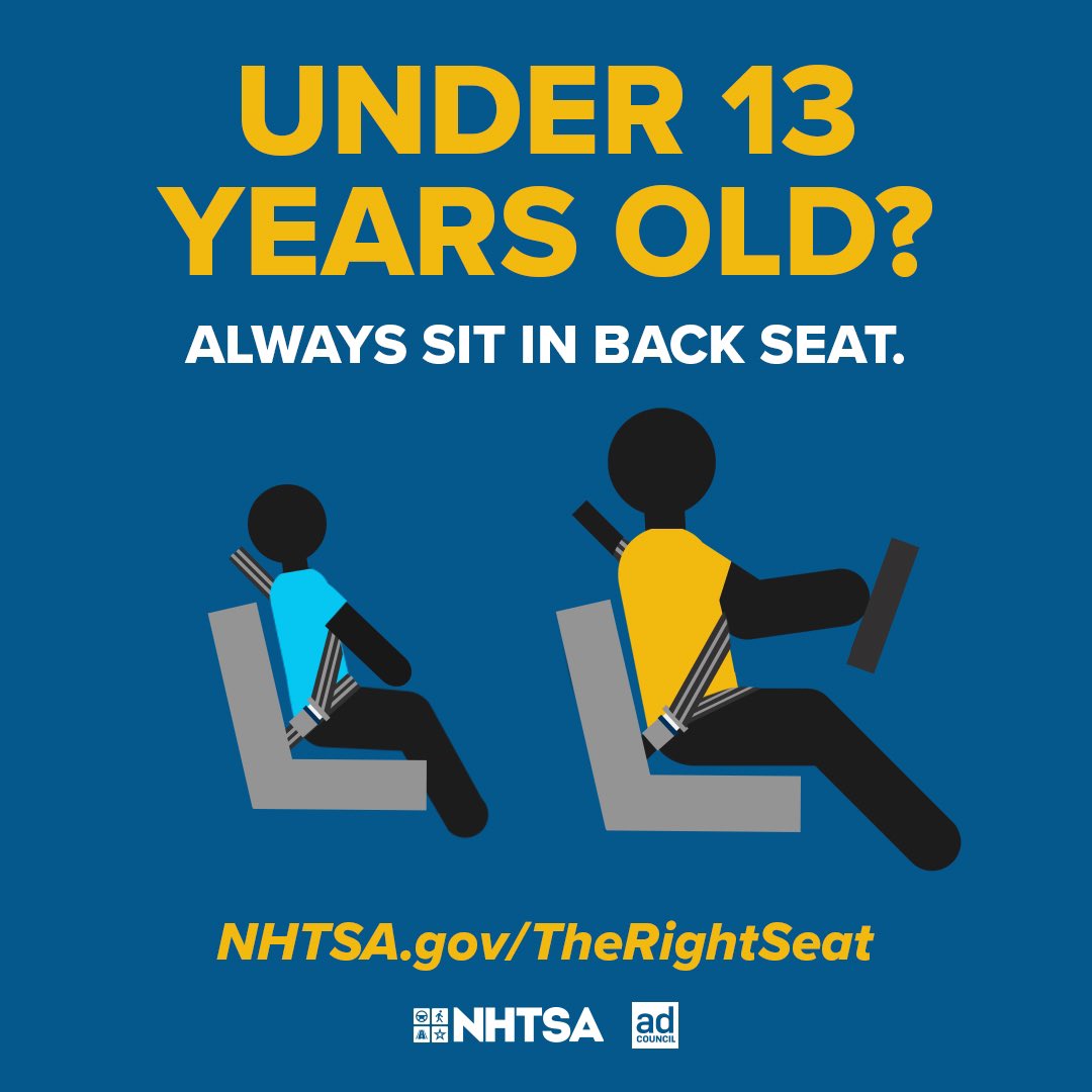 THPJackson's tweet image. No matter what type of car seat they use, children under the age of 13 are safest in the back seat. #CPSWeek2021