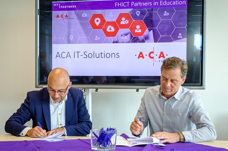 <a href="/FontysICT/">Fontys ICT</a> en <a href="/ACA_IT_NL/">ACA IT-Solutions</a> slaan de handen ineen als onderdeel van het Partner in Education programma van de hogeschool. Hiermee verbinden de partijen zich voor de komende 4 jaar aan elkaar. bit.ly/3kt8Wyw
